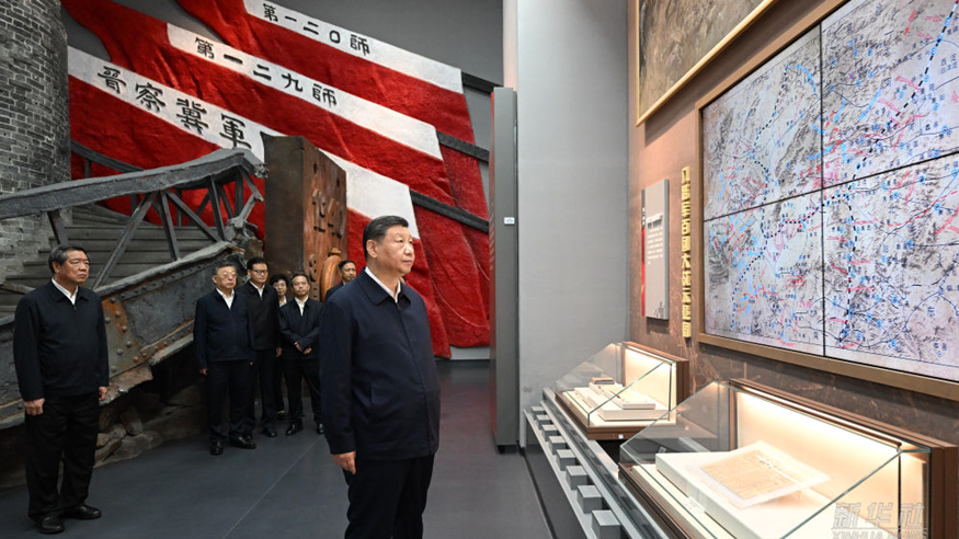 独家视频丨习近平在山西阳泉市向抗战烈士敬献花篮并参观百团大战纪念馆